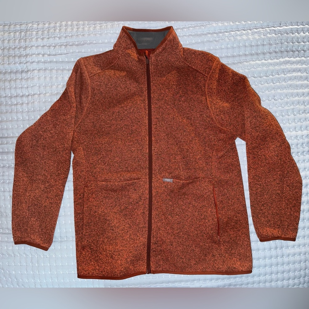 Figs Womens Heather Autumn On-Shift Sweater Knit Jacket Large